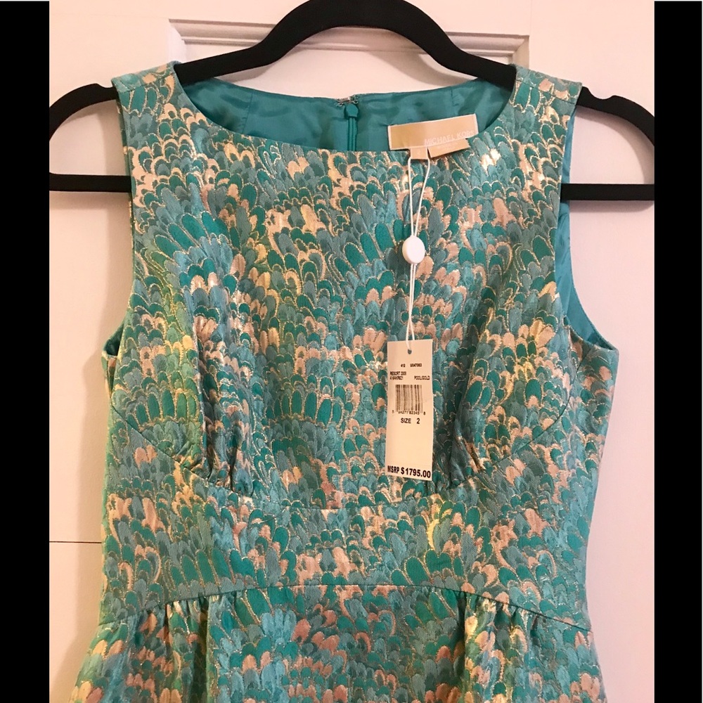 Michael Kors Embroidered Jacquard Sheath Dress - Picture 5 of 5